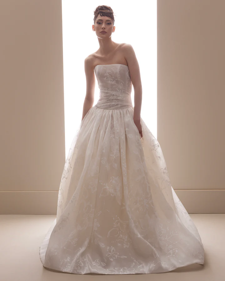 2026 Francesca Miranda -5-26 Prenses Kesim Straplez Romantik Gelinlik