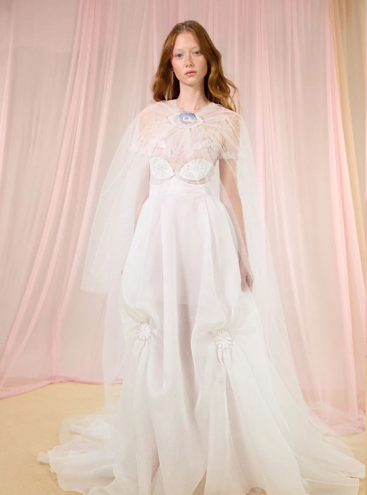 2026 Honor-23-26 A Kesim Bohem Göğüs Dekolteli Gelinlik