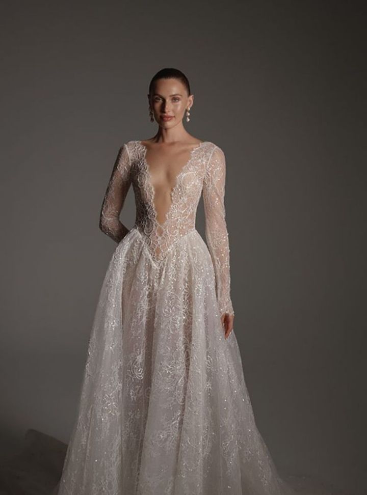 Amara 4 - Berta Couture  Prenses Kesim Sırt Dekolteli Göğüs Dekolteli Gelinlik