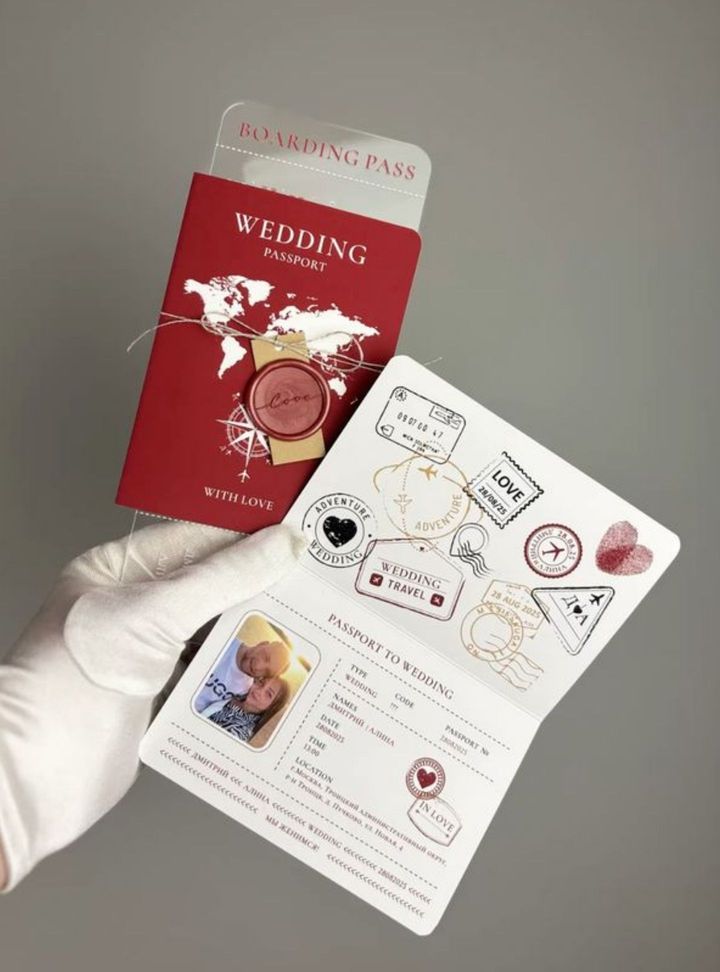 DVT-120-26 Düğün Pasaport Davetiye