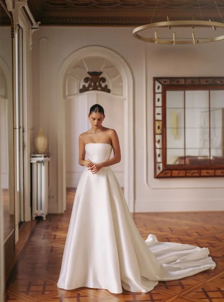 2025 Wona Concept -13-25 A Kesim Straplez Gelinlik