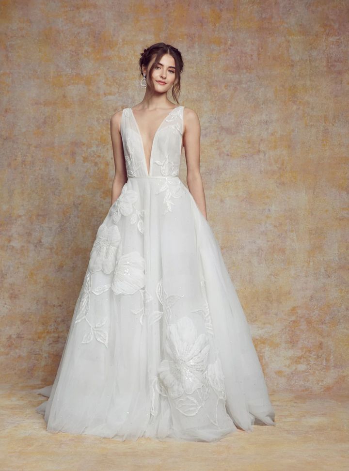 Marchesa V Yaka Gelinlik