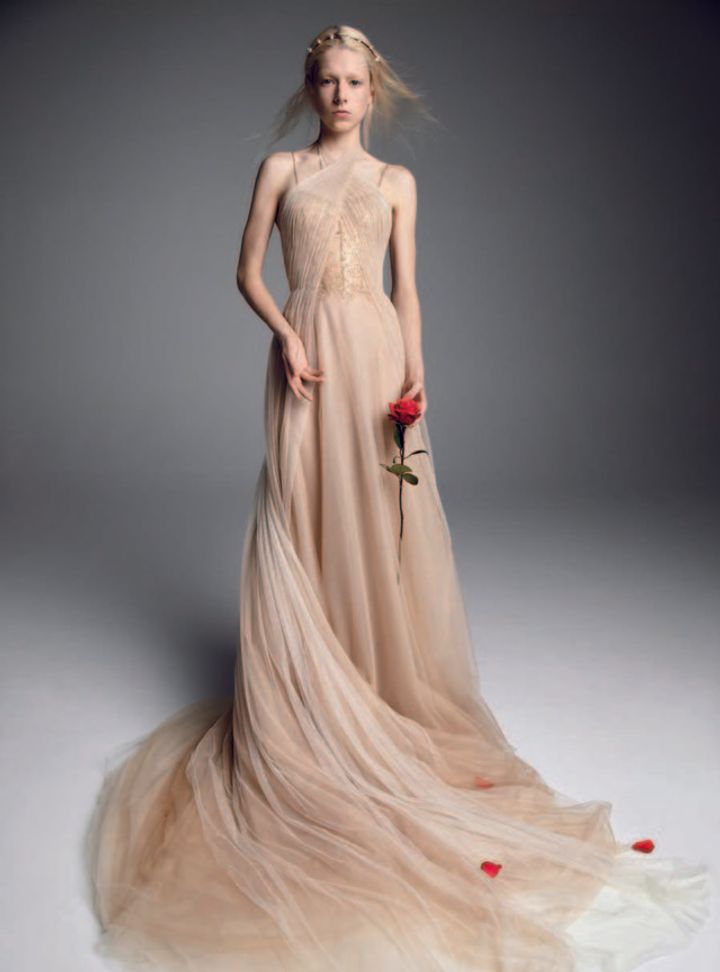 Vera Wang İnce Askılı Gelinlik