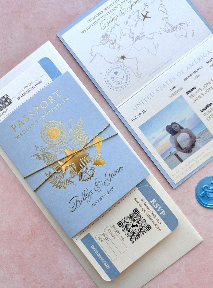 DVT-111-26 Düğün Pasaport Davetiye