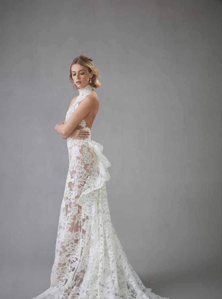 Oscar de la Renta Dantel Gelinlik