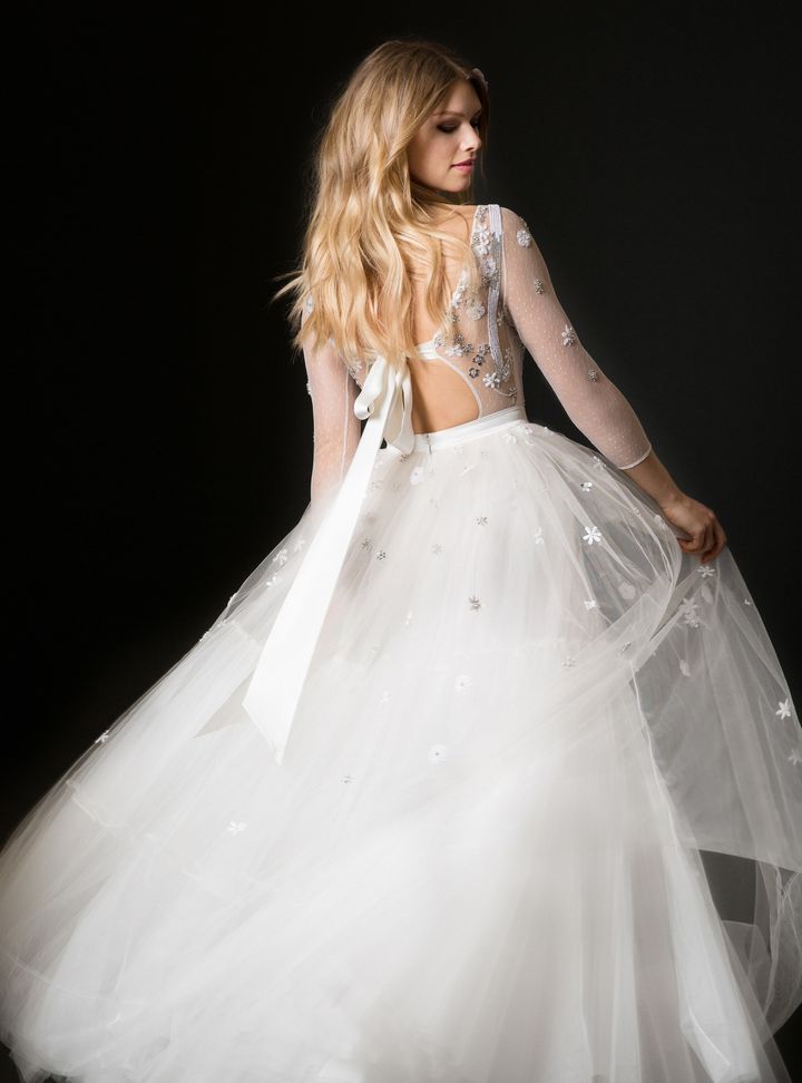 Temperley London Sırt Dekolteli A Kesim Gelinlik