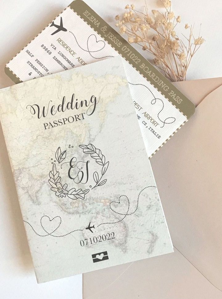 DVT-114-26 Düğün Pasaport Davetiye