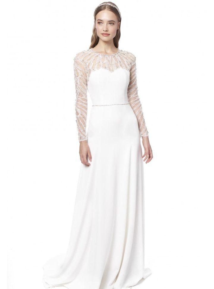 Jenny Packham İllüzyon Yaka Gelinlik