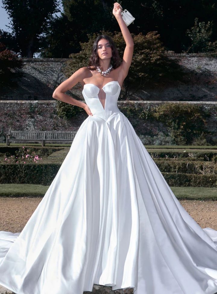 2026 Galia Lahav Alegria-38-26 Prenses Kesim Straplez Modern Gelinlik
