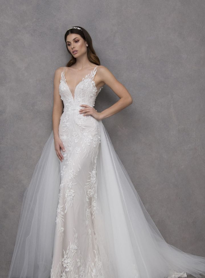 Valentini Spose Çıkarılabilir Etekli Balık Gelinlik