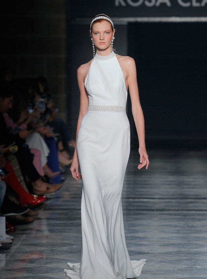 Rosa Clara Halter Yaka Gelinlik