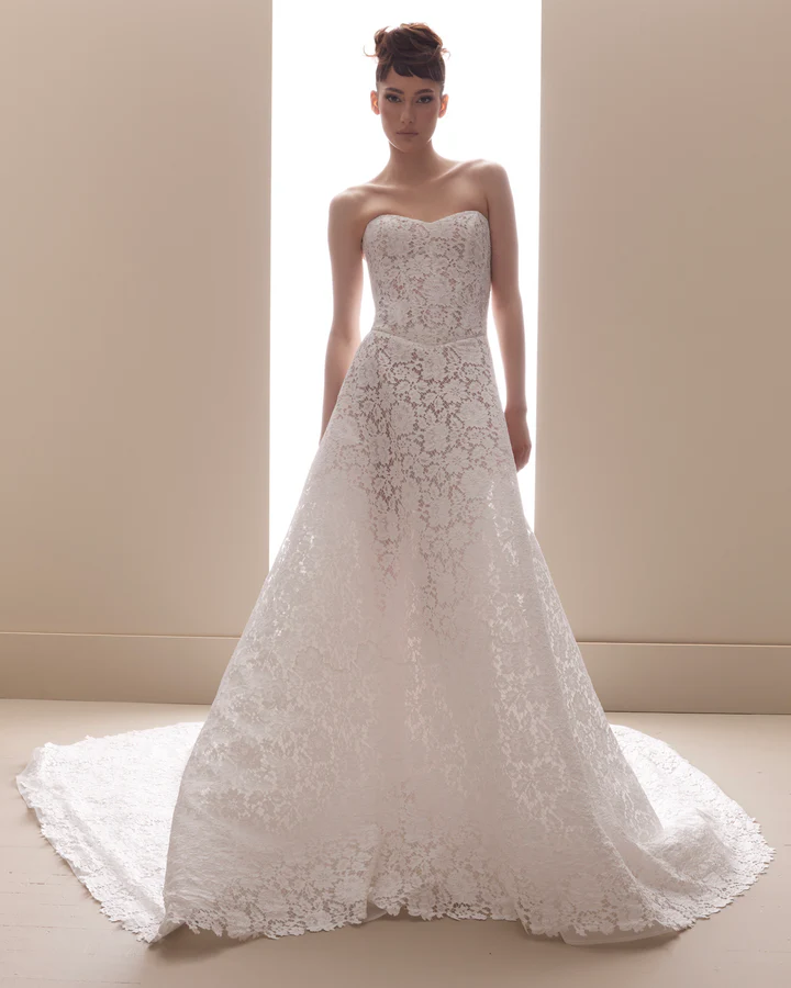 2026 Francesca Miranda -18-26 A Kesim Straplez Sırt Dekolteli Gelinlik