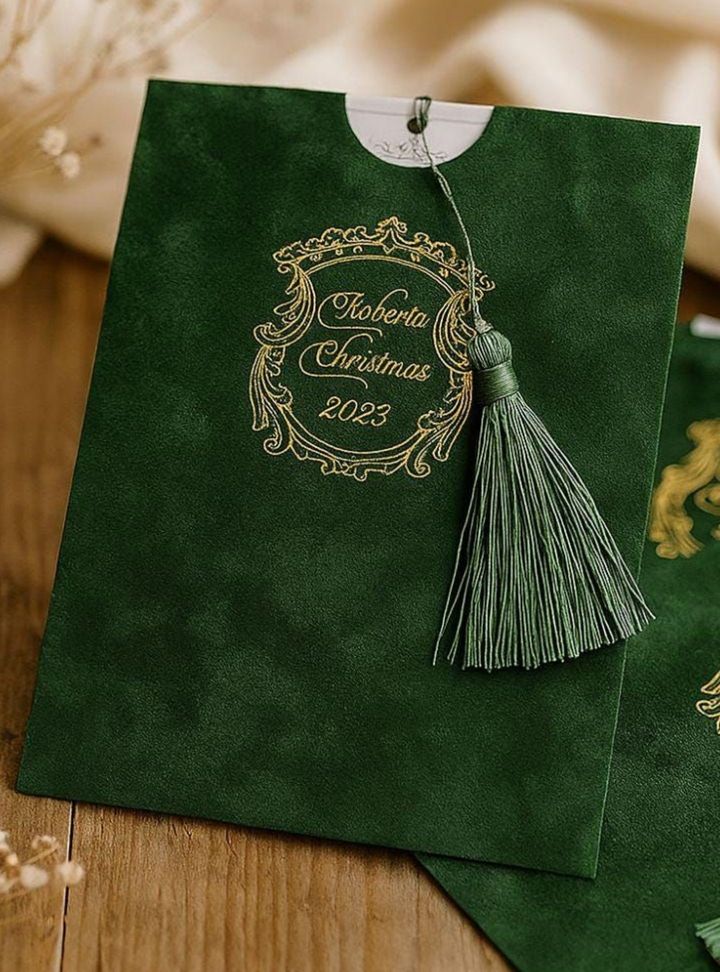 DVT-148-26 Kadife Düğün Davetiye