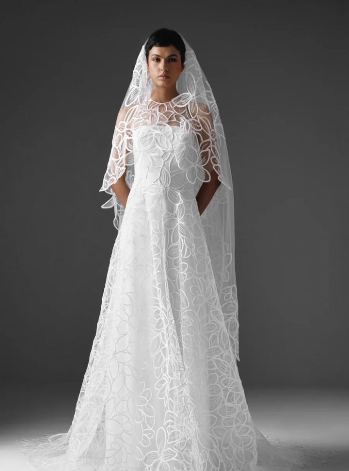 2025 Naeem Khan Straplez A kesim Gelinlik