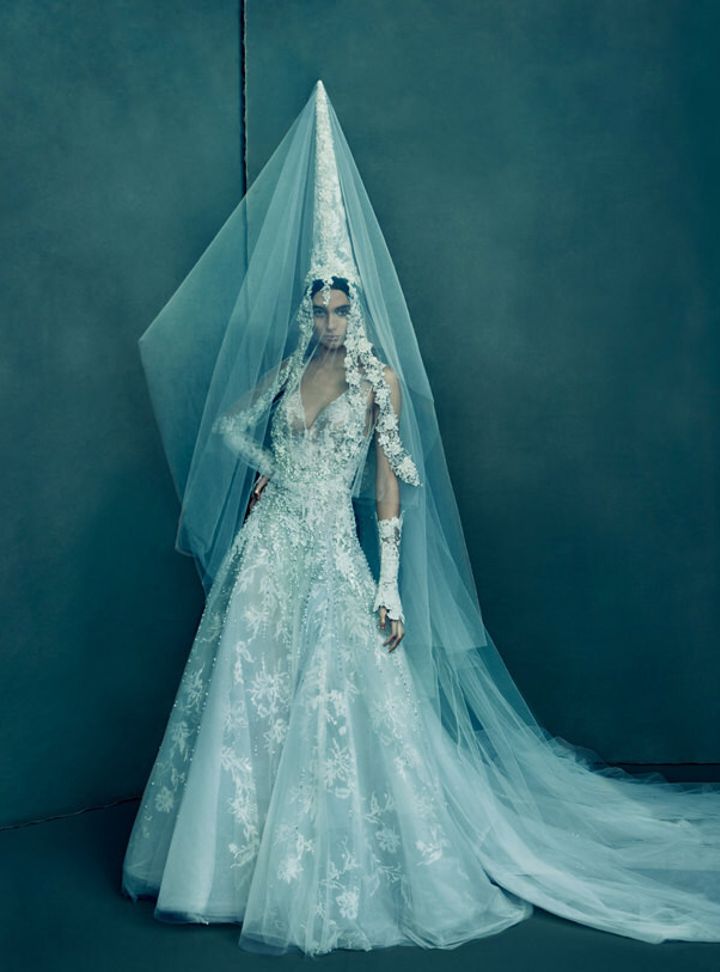 Reem Acra V Yaka Gelinlik