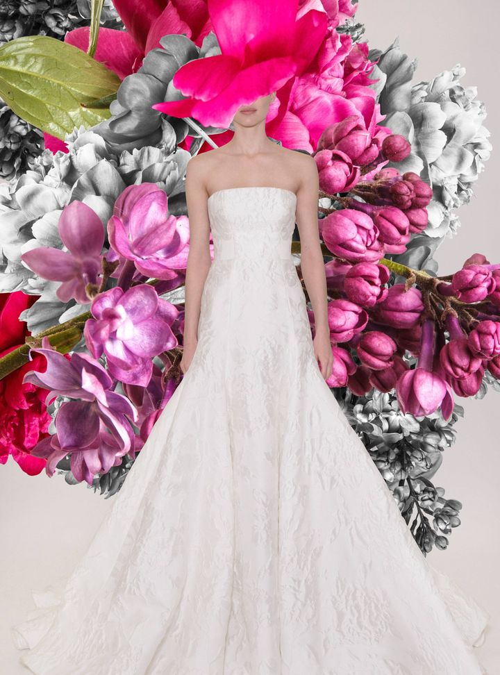 Reem Acra Straplez Gelinlik