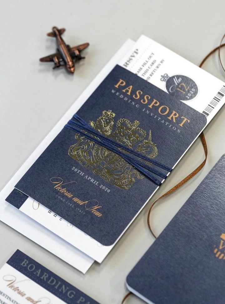 DVT-124-26 Düğün Pasaport Davetiye