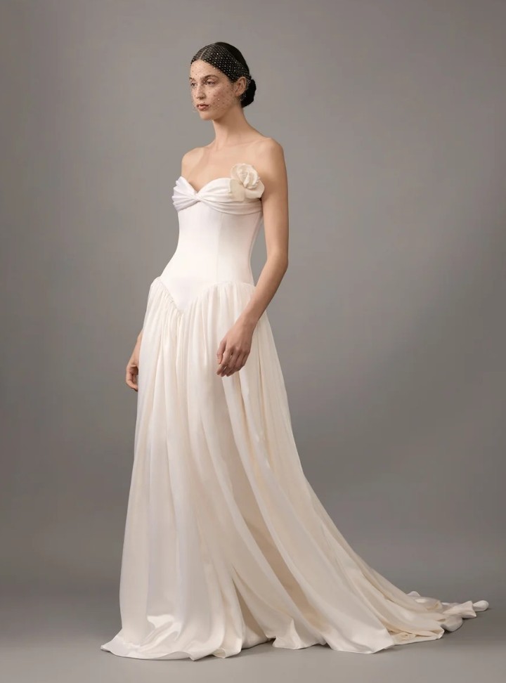 2026 House Of Gilles 23-26 Prenses Kesim Straplez Vintage Gelinlik