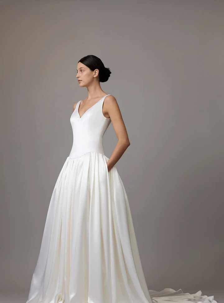 2026 House Of Gilles 25-26 Prenses Kesim Vintage Tarlatansız Gelinlik