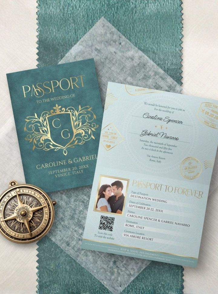 DVT-108-26 Düğün Pasaport Davetiye