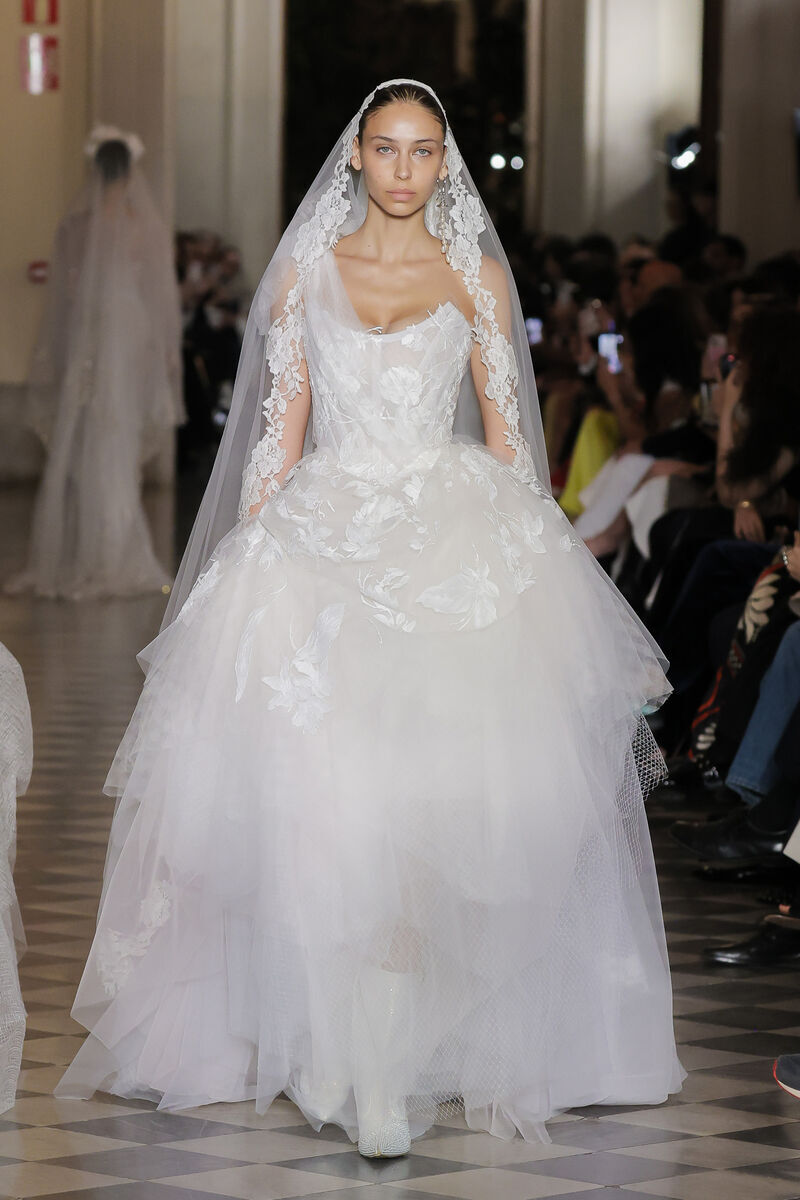 2026 Vivienne Westwood -12-26 Prenses Kesim Straplez Göğüs Dekolteli Gelinlik