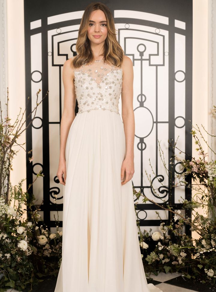 Jenny Packham İllüzyon Yaka Gelinlik
