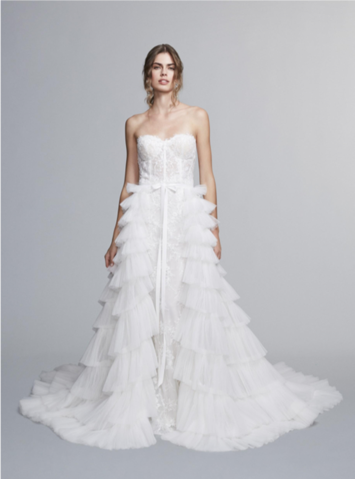 Marchesa Fırfırlı Gelinlik