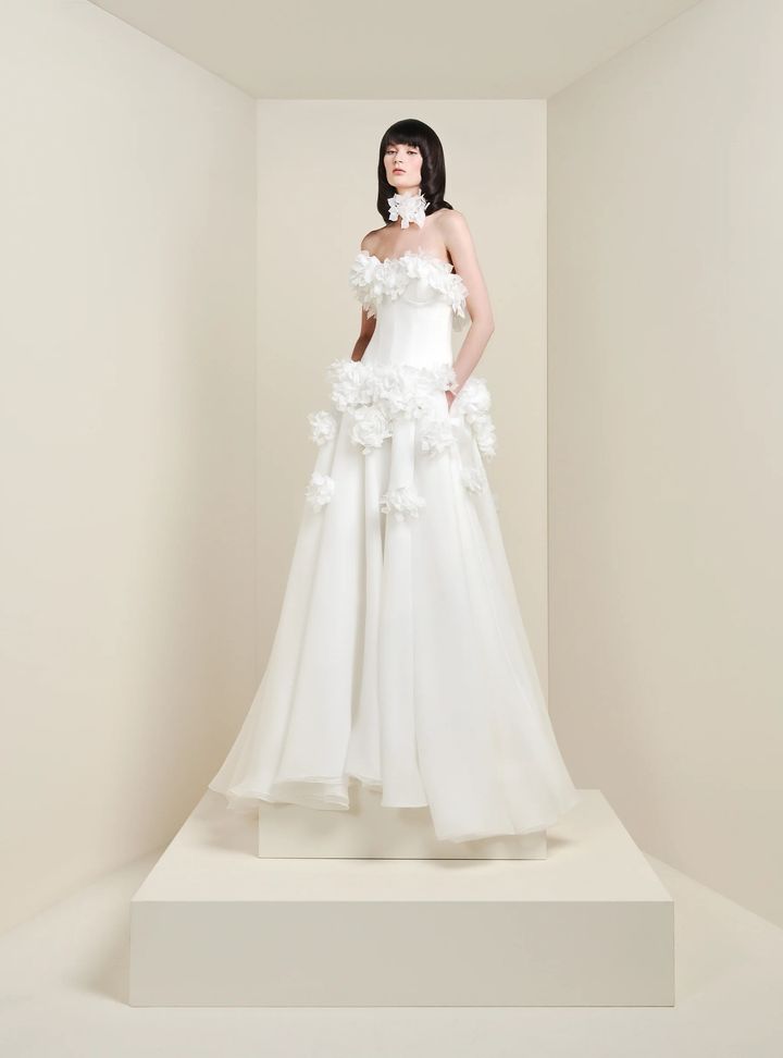 2025 Viktor & Rolf Straplez Yaka A Kesim Gelinlik