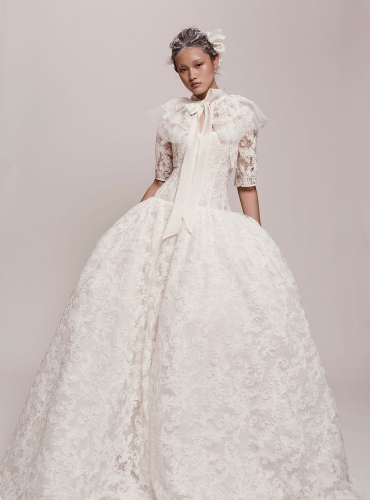 2026 Jaclyn Whyte-25-26 Prenses Kesim Straplez Göğüs Dekolteli Gelinlik