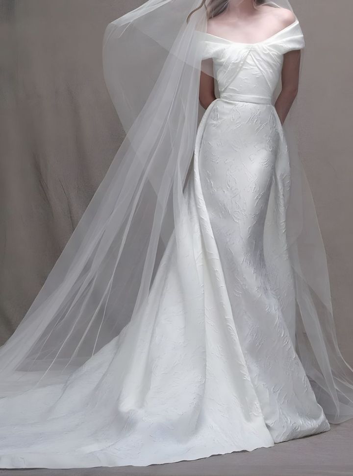 2026 Elie Saab-20-26 A Kesim Düşük Omuz Modern Gelinlik