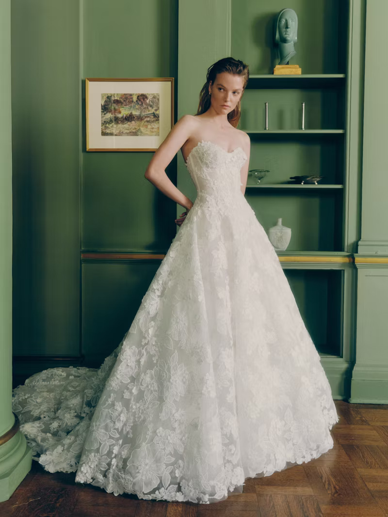 2026 Rita Vinieris -10-26 A Kesim Straplez Sırt Dekolteli Gelinlik