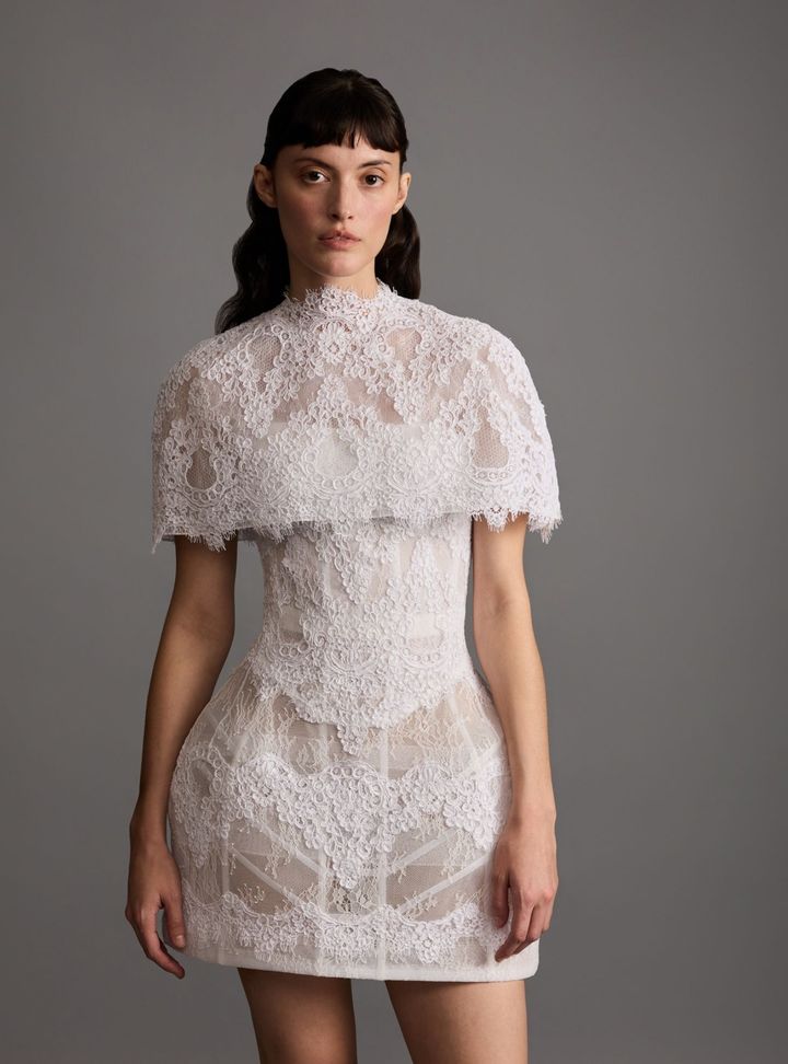 2026 House Of Gilles 53-26 Straplez Vintage Düz Kesim Gelinlik