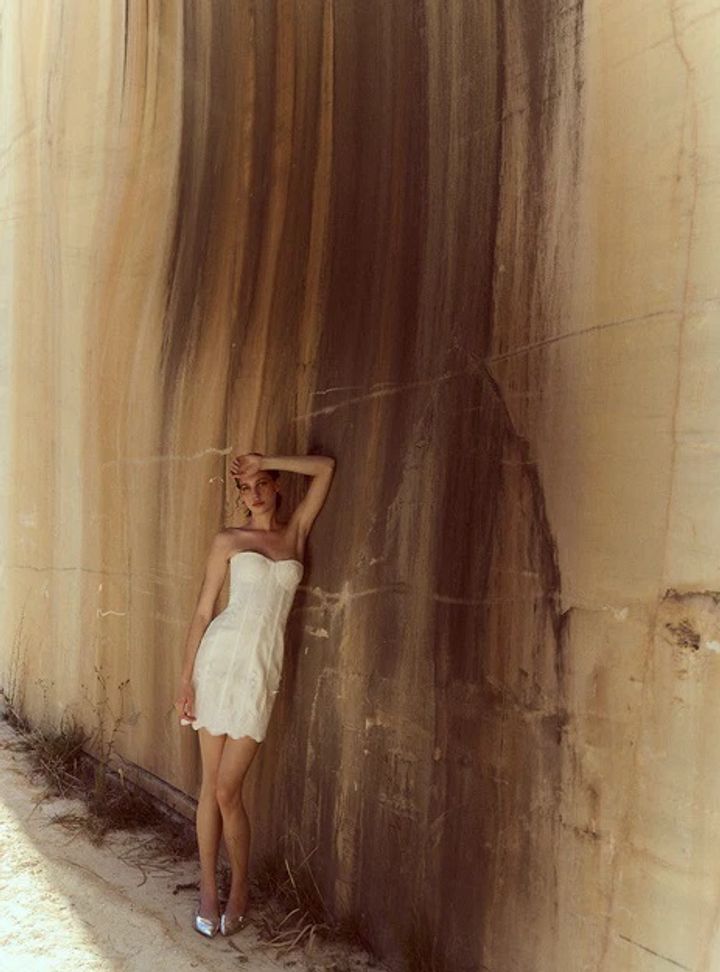 2025 Costarellos Kısa Gelinlik