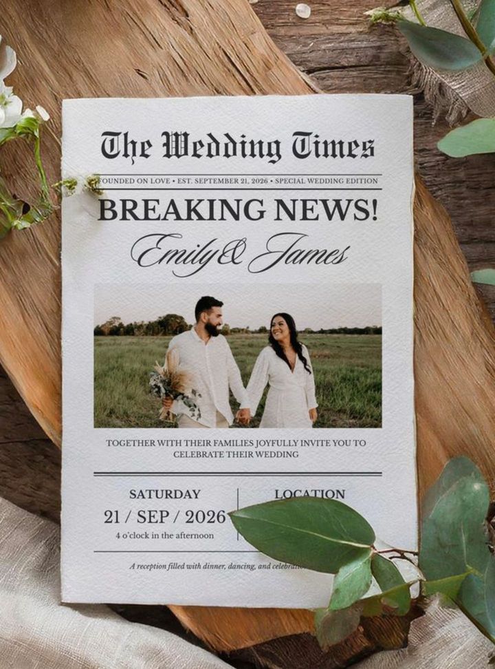 DVT-10-26 Düğün Fotoğraflı Davetiye