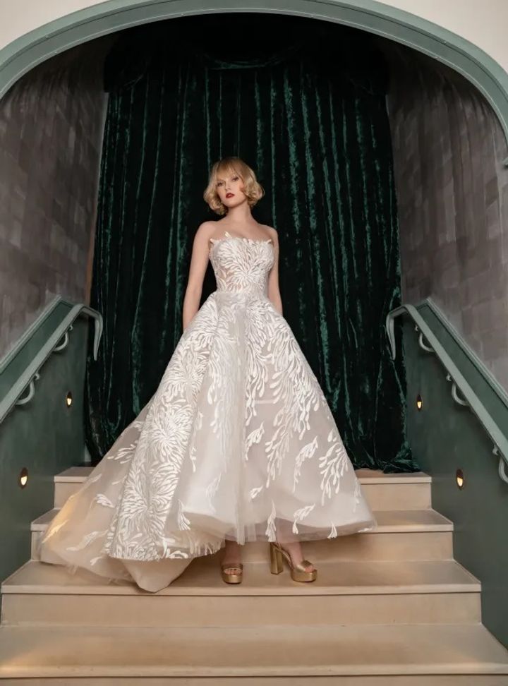 2025 Nardos -3-25 A Kesim Straplez Gelinlik