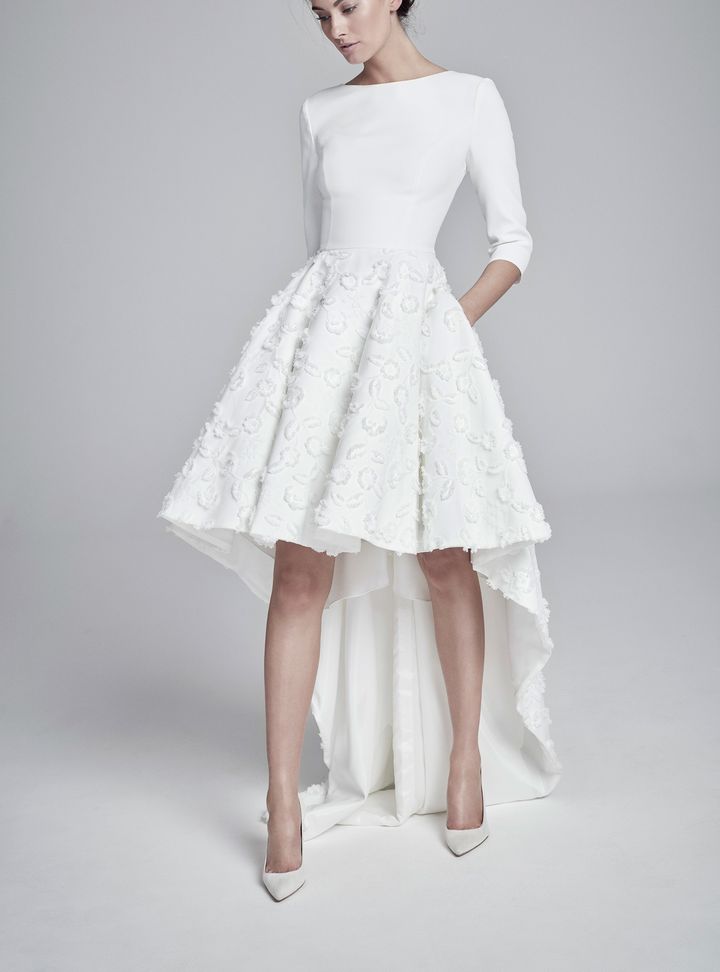 Suzanne Neville Asimetrik Kesim Gelinlik