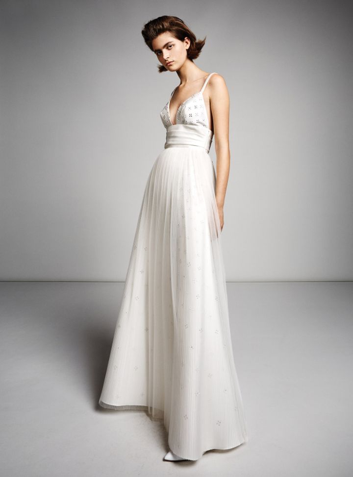 Viktor & Rolf Tül Etekli Askılı Gelinlik