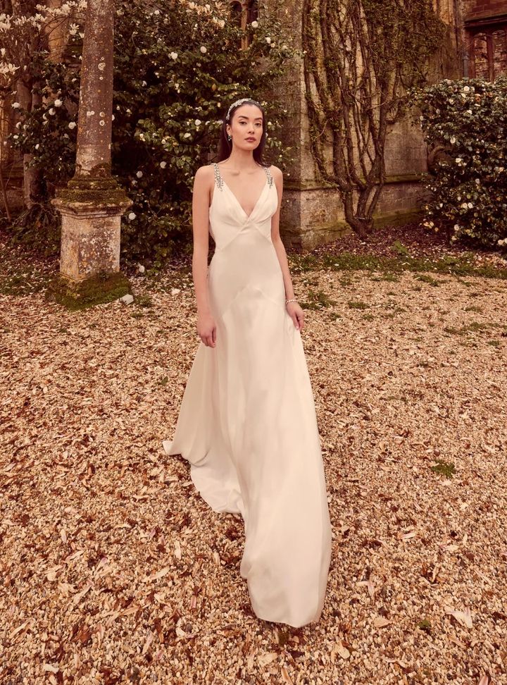 2025 Temperley London Askılı Düz Kesim Gelinlik