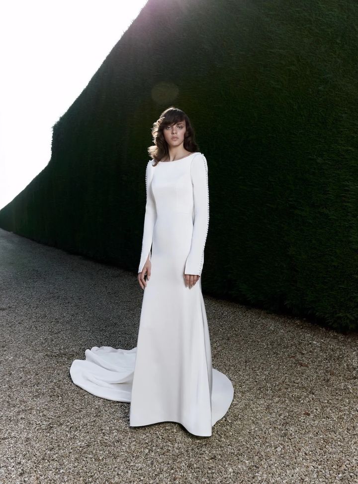 2025 Viktor & Rolf Uzun Kol Kuyruklu Gelinlik