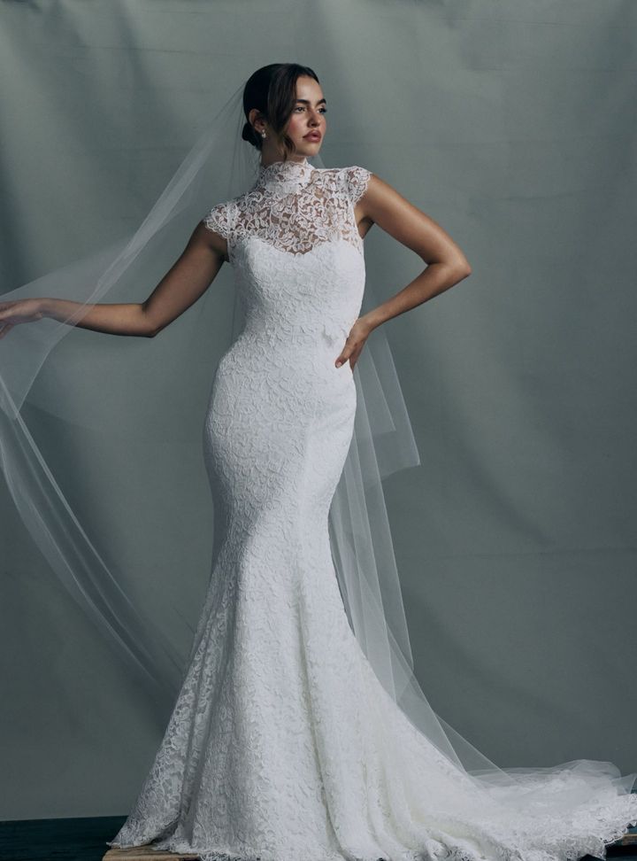 2026 Anne Barge-13-26 Balık Kesim Sırt Dekolteli Romantik Gelinlik