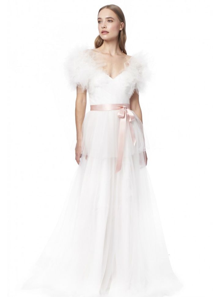 Jenny Packham Düşük Omuzlu Gelinlik