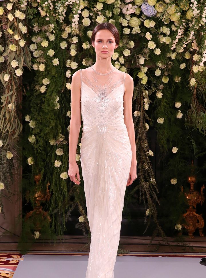 Jenny Packham İllüzyon Yaka Gelinlik Modeli