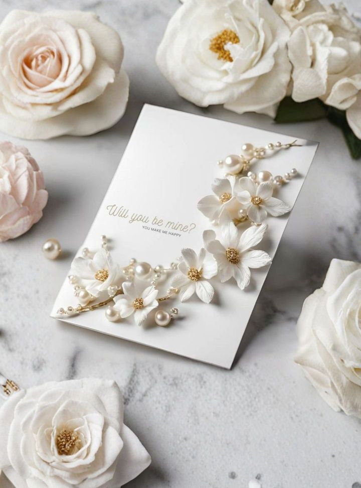 DVT-18-26 3 Boyutlu Düğün Çiçekli Davetiye