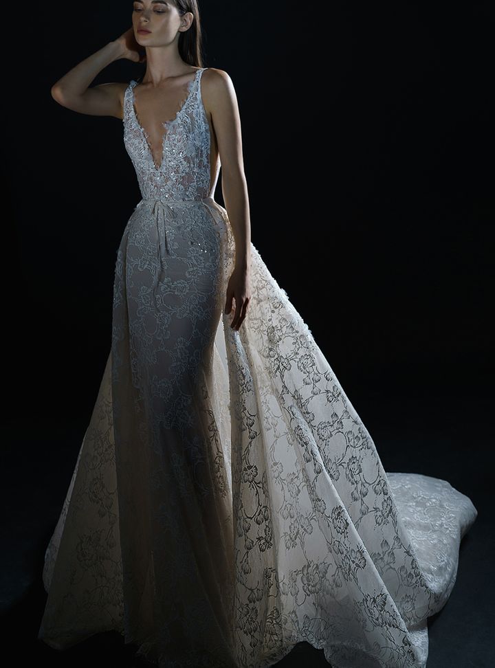 Inbal Dror Çıkarılabilir Etekli Gelinlik Modeli