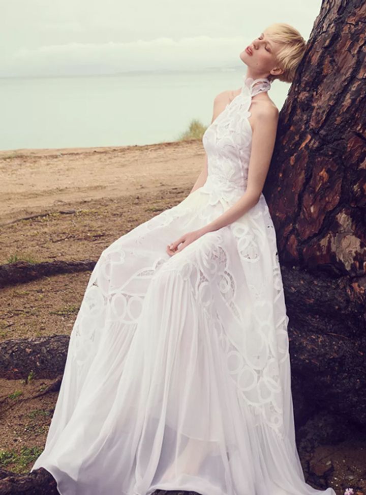 Costarellos Halter Yaka Gelinlik