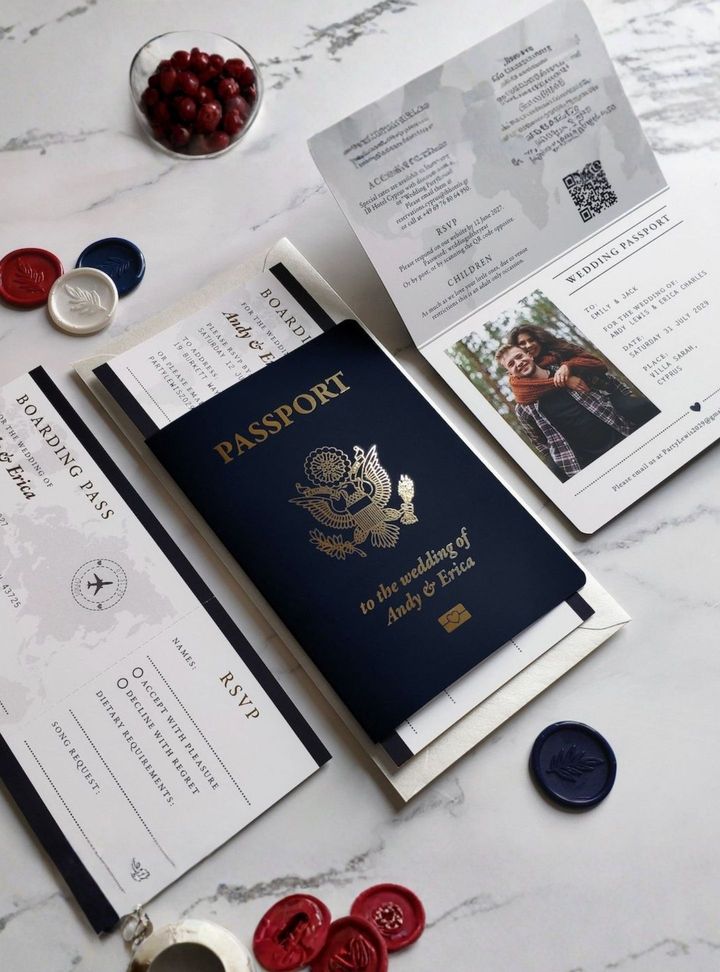 DVT-104-26 Düğün Pasaport Davetiye