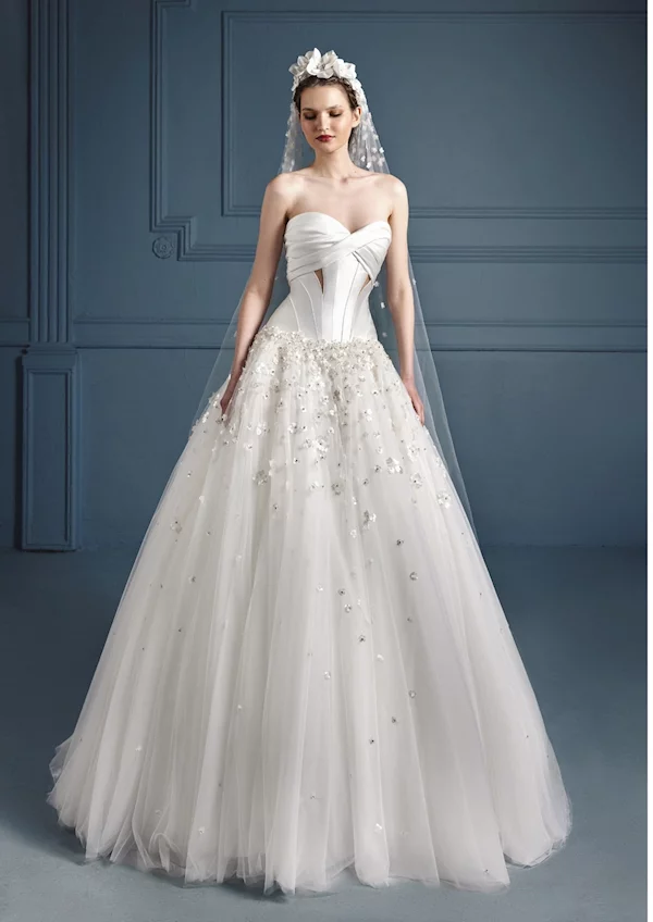 2026 Tony Ward -24-26 Prenses Kesim Straplez Göğüs Dekolteli Gelinlik