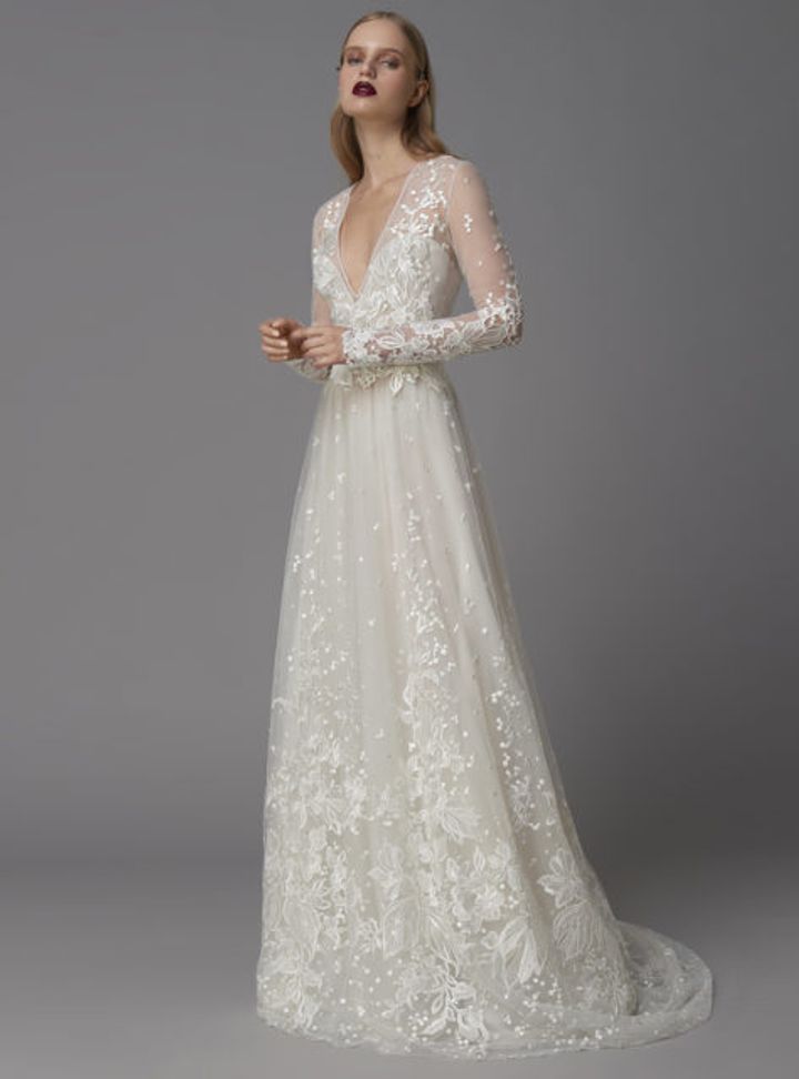 Costarellos Uzun Kollu Zarif Gelinlik