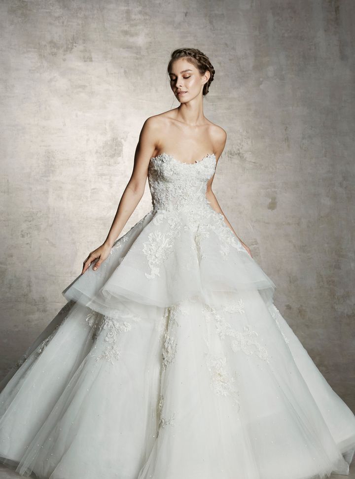 Marchesa Katlı Prenses Kesim Gelinlik