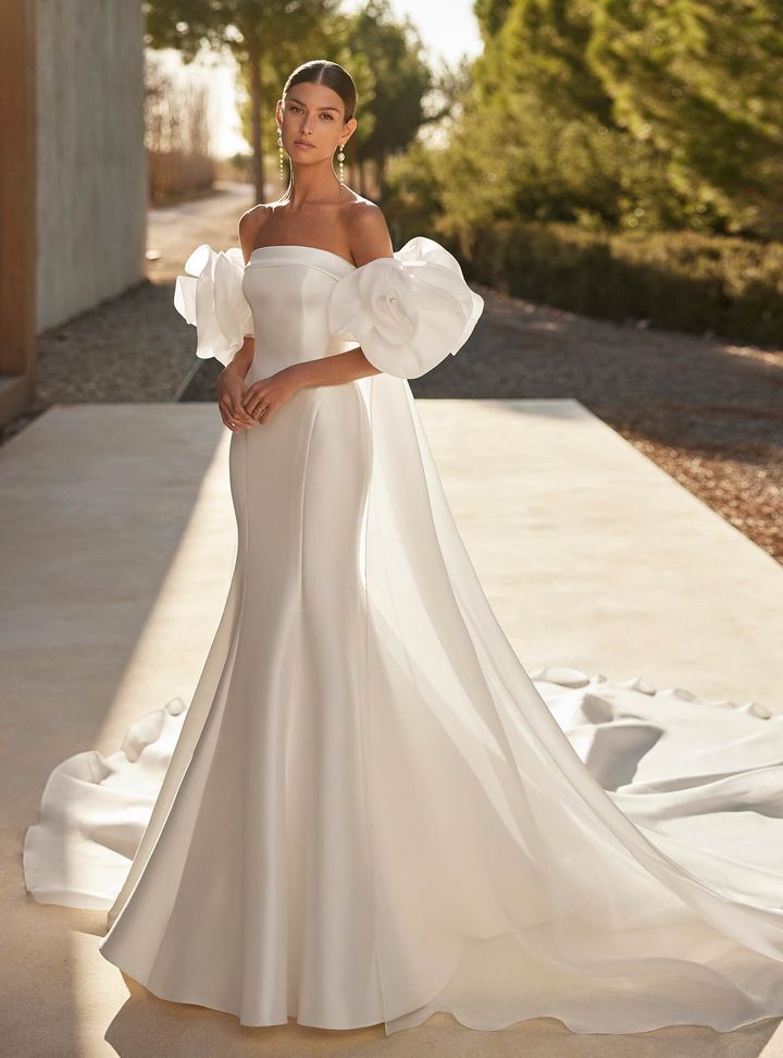 2025 Rosa Clara Karpuz Kol Balık Gelinlik